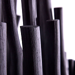 Люстра черная с несколькими ярусами деревянных палочек Bright Wooden Chandelier варинант исполнения - 7 | Loft Concept в Волгограде