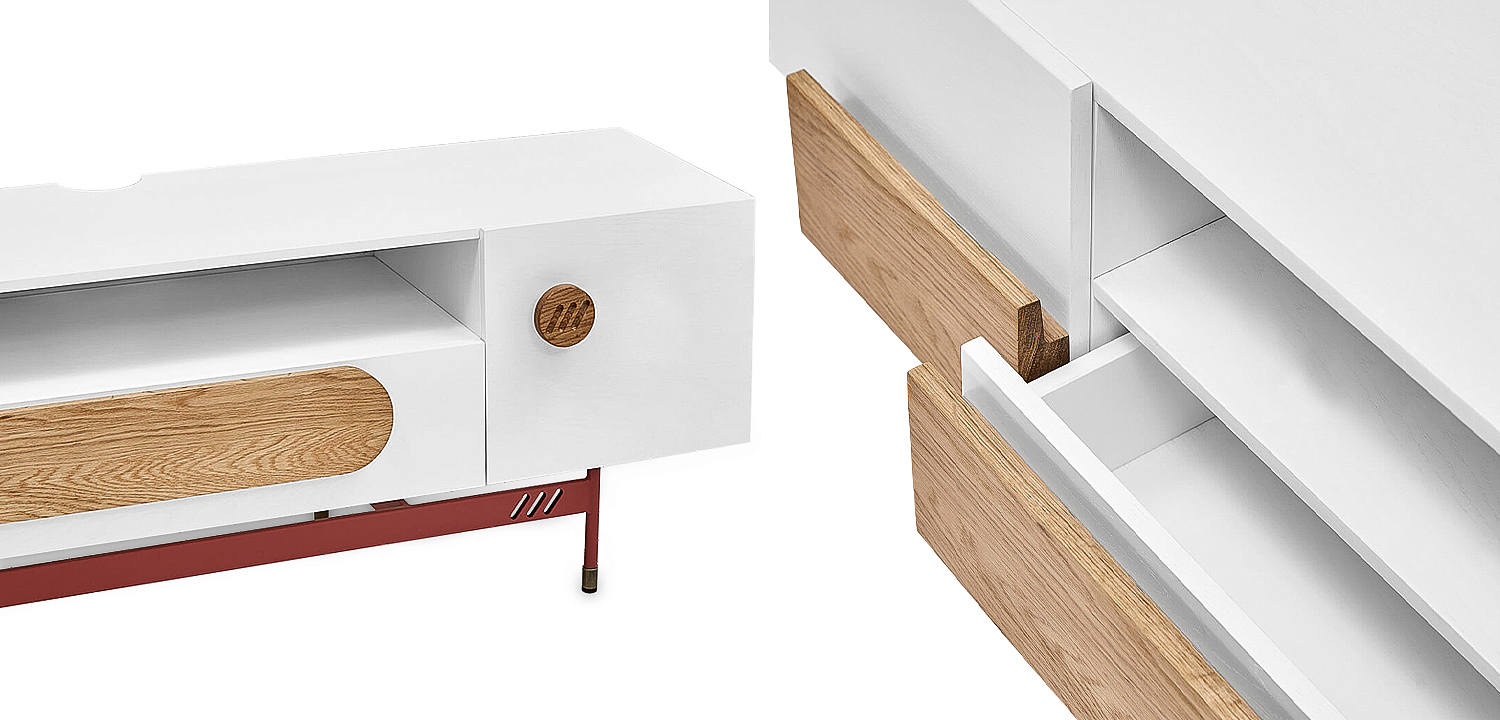 ТВ-тумба White and Wood Minimalism ТВ-тумба White and Wood Minimalism - Loft-Concept в Волгограде