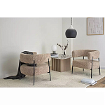 Кресло полукруглое мягкое с буклированной обивкой Armchair with Boucle Upholstery варинант исполнения - 3 | Loft Concept в Волгограде