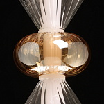 Подвесной светильник с вертикальной композицией из прозрачных и янтарных стеклянных шаров и ромбов Gabriel Scott Luna варинант исполнения - 17 | Loft Concept в Волгограде