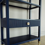 Стеллаж Elsa Dreams Blue со стеклянными полками и ящиком варинант исполнения - 5 | Loft Concept в Волгограде