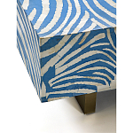 Кофейный стол Kenya Coffee Table Bone Inlay ZEBRA blue варинант исполнения - 3 | Loft Concept в Волгограде