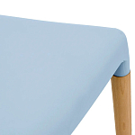 Пластиковый стул на ножках из массива бука Ferret Blue варинант исполнения - 6 | Loft Concept в Волгограде