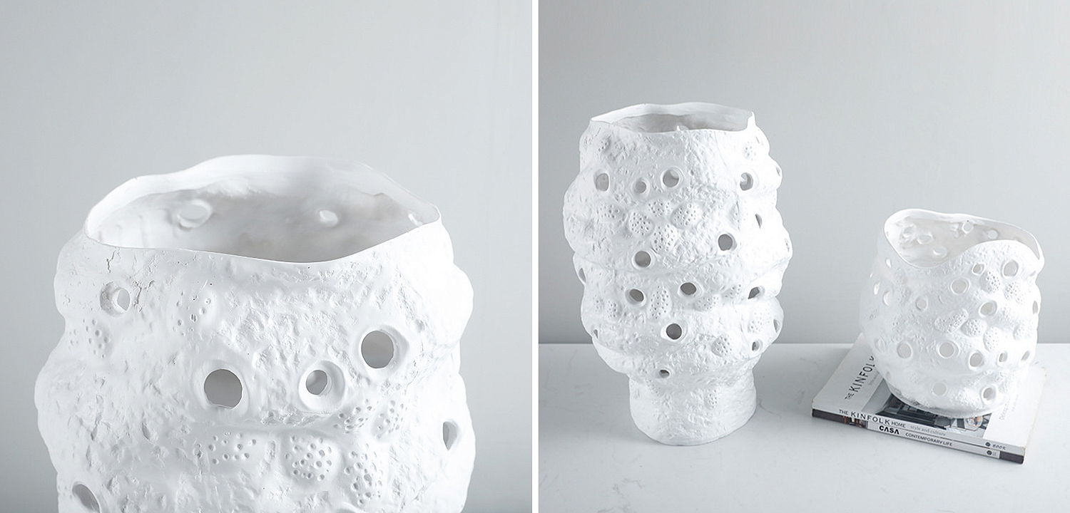 Ваза белая Rie White Vase M Ваза белая Rie White Vase M - Loft-Concept в Волгограде