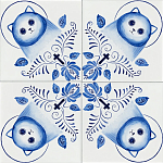 Плитка с узором Котики варинант исполнения - 1 | Loft Concept в Волгограде