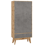 Шкаф с фасадом цвета серый бетон Grace of Furniture варинант исполнения - 1 | Loft Concept в Волгограде