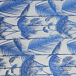 Мебельная ткань Вышивка синий принт 280 см T2-136 варинант исполнения - 1 | Loft Concept в Волгограде