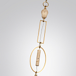 Подвесной светильник с плоским прозрачным плафоном и декоративной вставкой из текстурного камня Tectona  варинант исполнения - 7 | Loft Concept в Волгограде