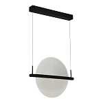Светодиодный подвесной светильник круглой формы с металлическим черным каркасом Marble Glow варинант исполнения - 2 | Loft Concept в Волгограде