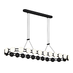 Люстра овальная с круглыми светодиодными источниками света Maxine Light варинант исполнения - 7 | Loft Concept в Волгограде