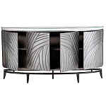 Комод фактурный серебристый с дверцами Silver Chest of Drawers варинант исполнения - 2 | Loft Concept в Волгограде