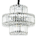 Круглая люстра с хрустальным декором Harmonica Crystal Round Chrome Chandelier варинант исполнения - 1 | Loft Concept в Волгограде