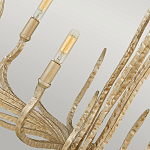 Люстра дизайнерская золотого цвета с 6-ю лампами на изогнутых рожках с текстурной поверхностью Hinkley варинант исполнения - 5 | Loft Concept в Волгограде