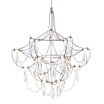Люстра с каркасом из тонких металлических нитей и хрустальными подвесками Crystal Metal Threads Chandelier 40 варинант исполнения - 1 | Loft Concept в Волгограде