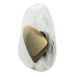 Бра овальное из стекла с золотым элементом Flow Texture  варинант исполнения - 2 | Loft Concept в Волгограде