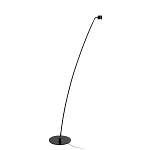 Торшер с изогнутой черной металлической стойкой и цилиндрическим плафоном Davide Groppi варинант исполнения - 8 | Loft Concept в Волгограде