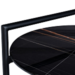 Стол журнальный круглый черный с полкой Inherence варинант исполнения - 2 | Loft Concept в Волгограде