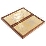 Нарды настольные из натурального камня лазурит и долерит Backgammon from Stone варинант исполнения - 7 | Loft Concept в Волгограде