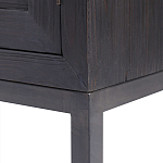 Тумба черная из дерева двухдверная Geometric Double Door Nightstand варинант исполнения - 3 | Loft Concept в Волгограде