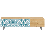 Длинная ТВ-тумба с принтом на ящиках Elise TV Stand варинант исполнения - 9 | Loft Concept в Волгограде