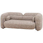 Дизайнерский двухместный диван с мягкими спинкой и подлокотниками светло-коричневый с принтом Madelaine Sofa Cocoa варинант исполнения - 2 | Loft Concept в Волгограде