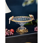 Чаша стеклянная с фигурками разноцветных попугаев на ободке 41 Eden Garden варинант исполнения - 2 | Loft Concept в Волгограде