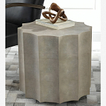 Приставной стол бежевый Stingray Skin Table кожа варинант исполнения - 1 | Loft Concept в Волгограде