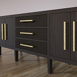 Большая VT-тумба Primo шпон темный орех варинант исполнения - 4 | Loft Concept в Волгограде