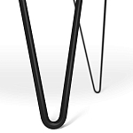 Стол журнальный с круглой столешницей из стекла на 3-х черных ножках Beige Marble варинант исполнения - 6 | Loft Concept в Волгограде