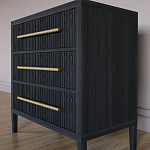 Комод Primo с 3 выдвижными ящиками Черный дуб варинант исполнения - 2 | Loft Concept в Волгограде