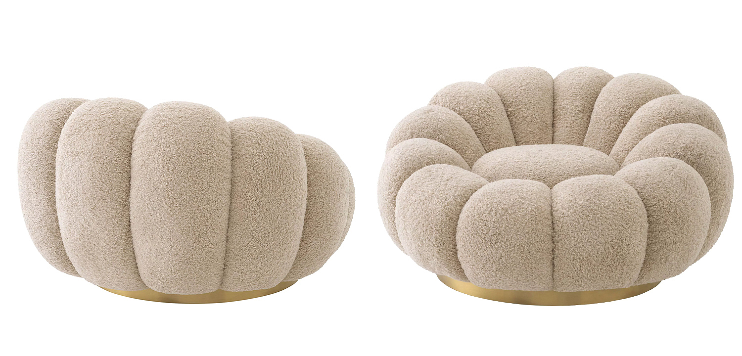 Кресло Eichholtz Swivel Chair Mello Canberra Sand Кресло Eichholtz Swivel Chair Mello Canberra Sand - Loft-Concept в Волгограде