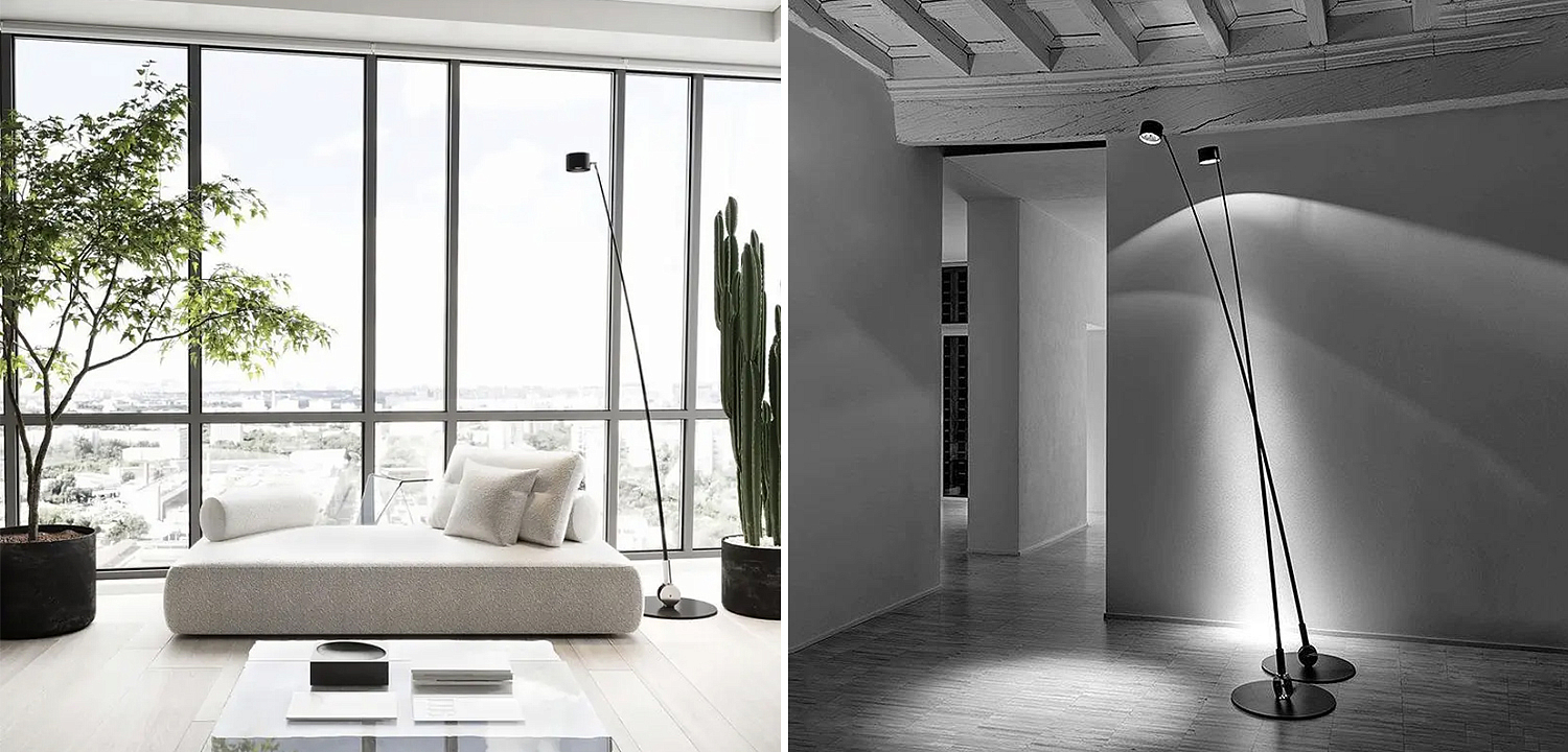 Торшер DAVIDE GROPPI Sampei 1831 Black Торшер DAVIDE GROPPI Sampei 1831 Black - Loft-Concept в Волгограде