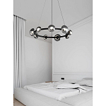 Люстра подвесная светодиодная в форме кольца Gray Ring Chandelier варинант исполнения - 1 | Loft Concept в Волгограде