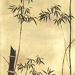 Обои ручная роспись Bamboo Quicksilver on Warm Gold gilded tea paper варинант исполнения - 1 | Loft Concept в Волгограде