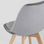 Стул с мягким велюровым сиденьем Arvika Grey варинант исполнения - 6 | Loft Concept в Волгограде