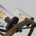 Люстра с цилиндрическим плафонами из толстого волнистого стекла в индустриальном стиле Feiss варинант исполнения - 9 | Loft Concept в Волгограде