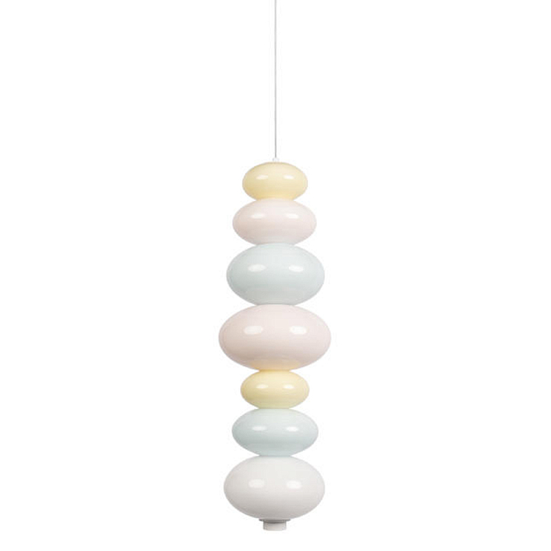 Подвесной светильник светодиодный из стеклянных сфер в пастельных тонах Pastel Lunaria Aura Голубой пастельный Розовый пастельный Желтый Мульти Подвесной светильник светодиодный из стеклянных сфер в пастельных тонах Pastel Lunaria Aura Голубой пастельный Розовый пастельный Желтый Мульти в Волгограде | Loft Concept