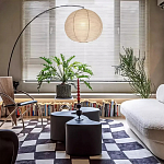 Дизайнерский журнальный стол чёрный изогнутой формы Alefy варинант исполнения - 2 | Loft Concept в Волгограде