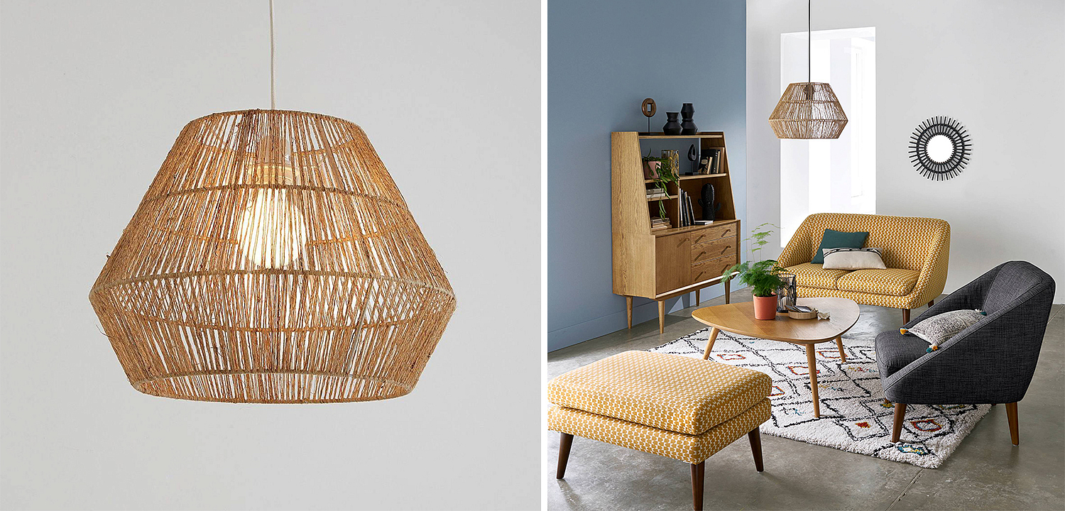 Подвесной светильник Signe Wicker Hemp Beige Подвесной светильник Signe Wicker Hemp Beige - Loft-Concept в Волгограде