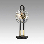 Настольная лампа с черным основанием и золотистым декором Bruno варинант исполнения - 3 | Loft Concept в Волгограде