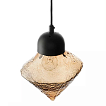 Подвесной светильник с янтарным рельефным плафоном Lamp with Frozen Glass Effect варинант исполнения - 3 | Loft Concept в Волгограде