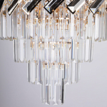 Люстра многоярусная с переплетенными металлическими элементами черного и золотого цвета и прозрачными хрустальными подвесками Empire Chandelier Crystal варинант исполнения - 8 | Loft Concept в Волгограде