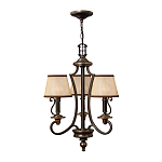 Люстра бронзового цвета с бежевыми абажурами из органзы в классическом стиле Hinkley варинант исполнения - 14 | Loft Concept в Волгограде