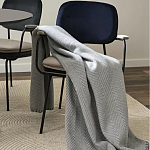 Плед из шерсти мериноса серого цвета 130×180 см Gray Waves варинант исполнения - 4 | Loft Concept в Волгограде