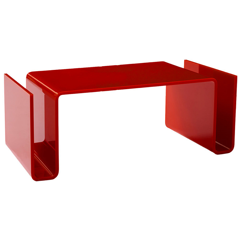 Дизайнерский кофейный стол Poltronova T01 Red Coffee Table Красный Дизайнерский кофейный стол Poltronova T01 Red Coffee Table Красный в Волгограде | Loft Concept