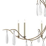 Люстра с прозрачными каплевидными подвесками Elegant Thin Chandelier варинант исполнения - 1 | Loft Concept в Волгограде