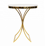 Кофейный столик на подстолье золотого цвета Noelle варинант исполнения - 2 | Loft Concept в Волгограде