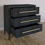 Комод Primo с 3 выдвижными ящиками Черный дуб варинант исполнения - 5 | Loft Concept в Волгограде