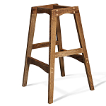 Барный стул со спинкой на 4-х деревянных ножках Коричневый Велюр Vendramin Chair  варинант исполнения - 6 | Loft Concept в Волгограде