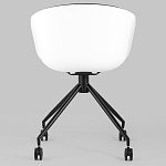 Офисное кресло из пластика с мягким сиденьем Eggshell Black варинант исполнения - 5 | Loft Concept в Волгограде